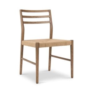 Teak dining chair natural supersanded with rope seat Teak dining chair natural supersanded with rope seat
