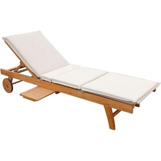 Teak sun lounger outdoor Maldives beach