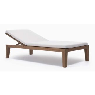 chaise simple daybed lounger mini size teak wood