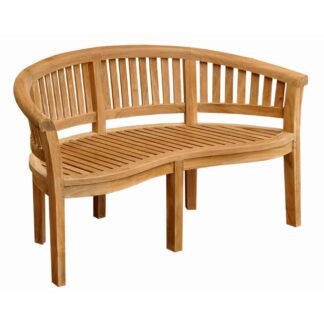 Banana teak garden bench supersanded Grade B