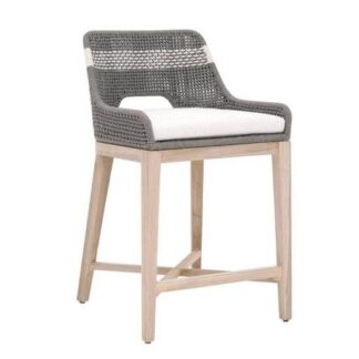 Rome Grey Rattan Bar Chair with Cushion