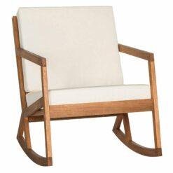 Minerva Rocking Teak Lounge Chair with Cushion Minerva Rocking Teak Lounge Chair with Cushion
