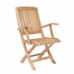 Teak Folding Chair with Slat Outdoor Furniture with Armrests Hollands Teak Folding Chair with Slat Outdoor Furniture with Armrests Hollands