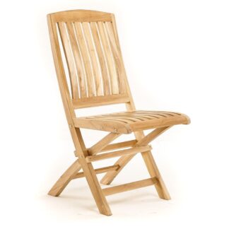 Teak Folding Chair with Slat Outdoor Furniture with Armrests Model UK