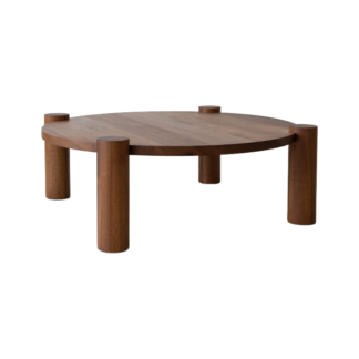 Teak wood round brown garden coffee table