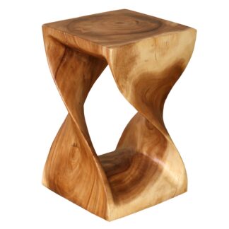 Square Swirls Stool Coffee Table Suar Wood Furniture