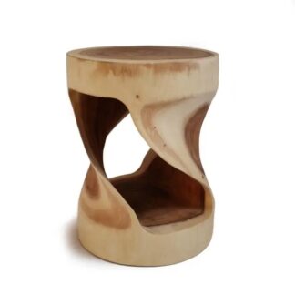 Swirl Stool Suar Wood Multifunction Coffee Table