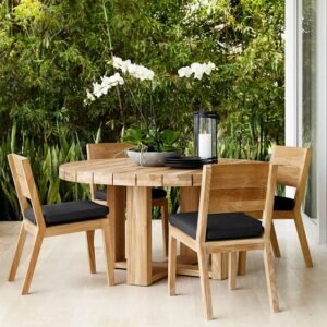 Larnaca Outdoor Round Dining Table Teak Wood Furniture Larnaca Outdoor Round Dining Table Teak Wood Furniture