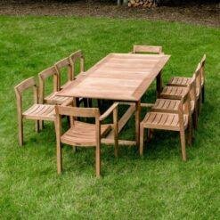 Teak Patio Rectangular Dining Set for Garden Teak Patio Rectangular Dining Set for Garden