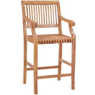 Patio Teak Wood Castle Intimate Bar Stools