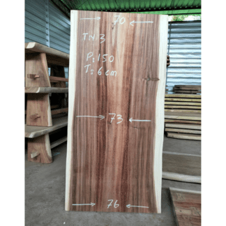 Suar Slab Wood as Dining Top Table (150 x 70 x 6)