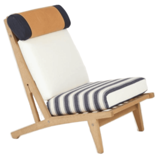 Giovanni Lounge Teak Chair with Cushion Upholstery