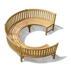 Teak Curved Garden Wooden Bench Teak Curved Garden Wooden Bench