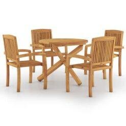 Royal 5pc Dining Set Solid Wood Teak Royal 5pc Dining Set Solid Wood Teak