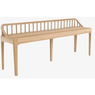 Takuya small backrest teak garden bench