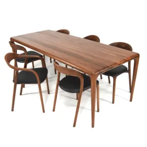 Cavier teak wood dining set outdoor with cushioned chairs Cavier teak wood dining set outdoor with cushioned chairs