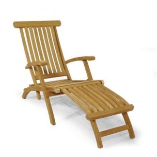 Captain Teak Steamer Chair Outdoor Furniture