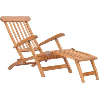 Teak Kuta Bali Outdoor Patio Lounger Steamer Chair