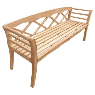 Teak Wood Outdoor Patio Bench Garden 4 Set