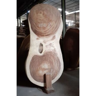 Round Slab Wood Top Table Natural Fine Sanded