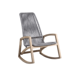 Richmond wooden rocking armchair with wicker seat and high back Richmond wooden rocking armchair with wicker seat and high back