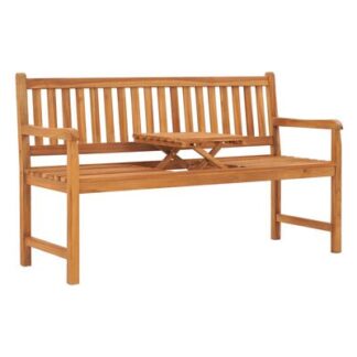 Patio Teak Bench Outdoor with Mini Table