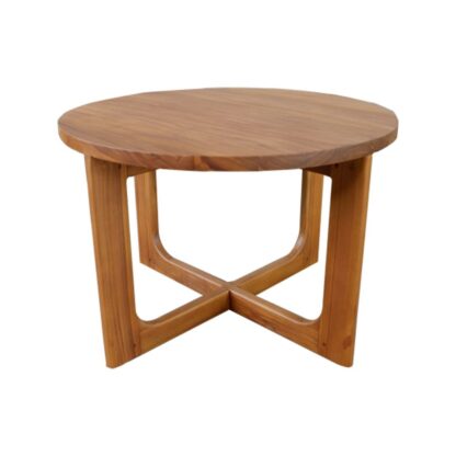 Teak Wood Color Cross Leg Coffee Table