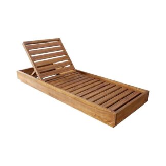 Sekuro Outdoor Teak Sun Lounger