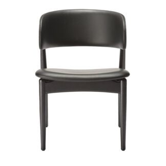 Romprim’s simple black chair is made of teak wood