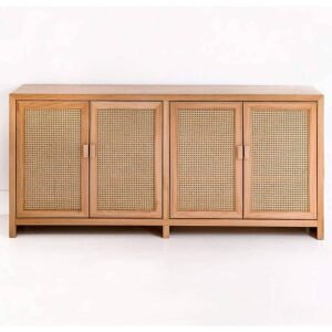 Nobu Teak Cabinet with Rattan Nobu Teak Cabinet with Rattan