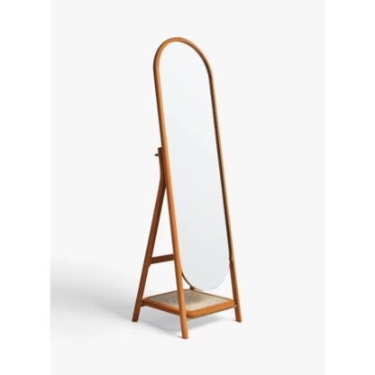 madrid teak standing mirror