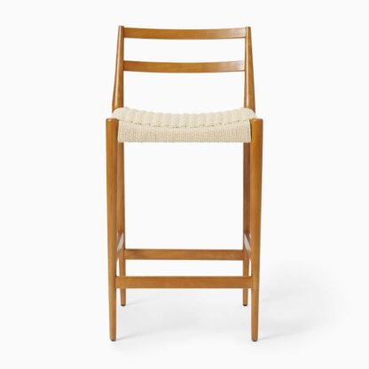 akagami barstool rope natural teak