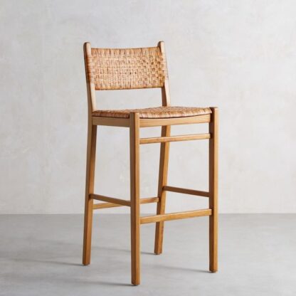 kurama natural teak bar stool