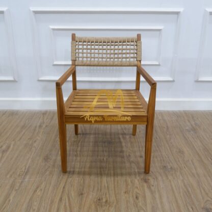 Davies Dining Chair With Woven Rope Back