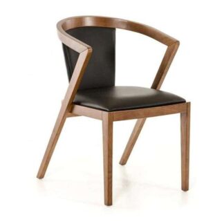 Balina Dining Chairs Teak Wood Fabric Seat Upholstered