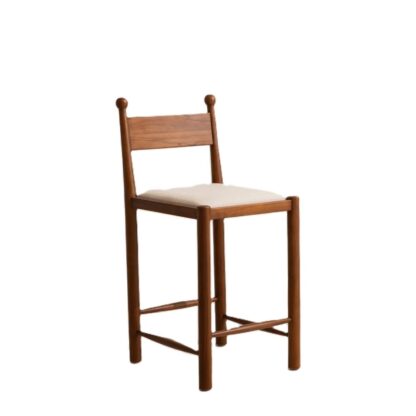 Vazio Bar Stool Teak Backrest