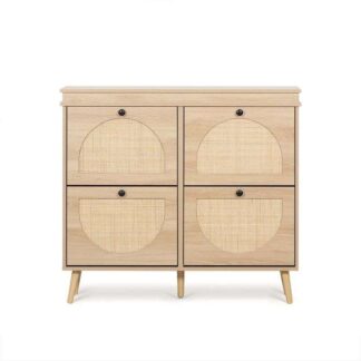 Rattan Drawer Cabinet Teak Wood