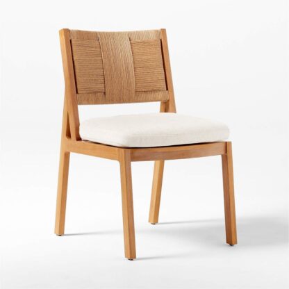 Vracias Teak Chair and Rope Backrest Outdoor