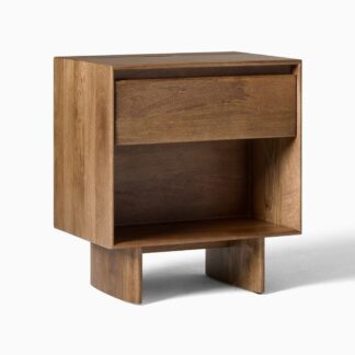 munich teak nightstand single drawer