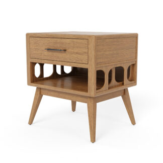 NightStand Teak Louvre Solid Wood
