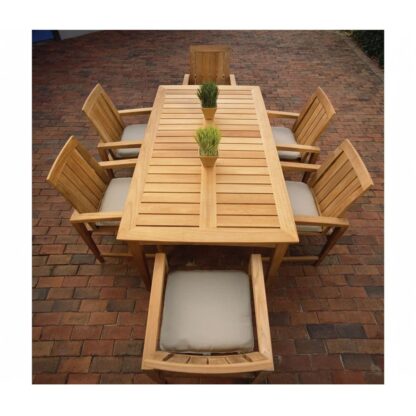 Dining Sets Cali 6 seater Teak Wood Premium Quality Natural Color
