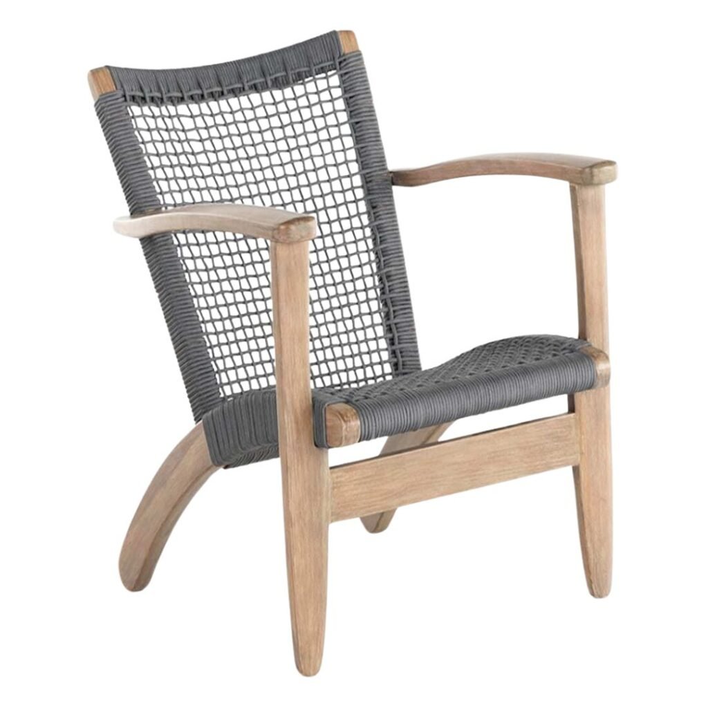 Dining Chair Outdoor Blaka Teak and Rope