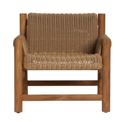Lounge Chair Sheila Teak Wood With Rattan Woven High Quality