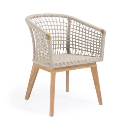 Best Seller Teak Wood Rope Woven Bean Chair