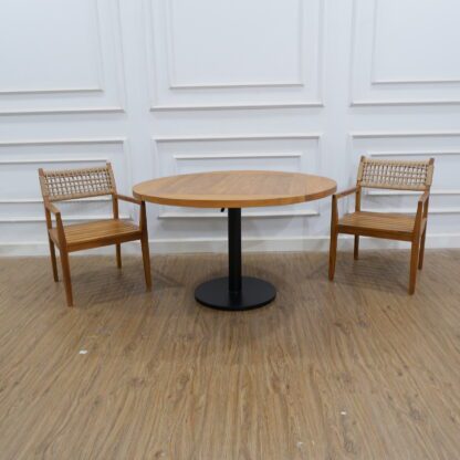 Table Transformers Round to Square Premium Teak Wood - AL