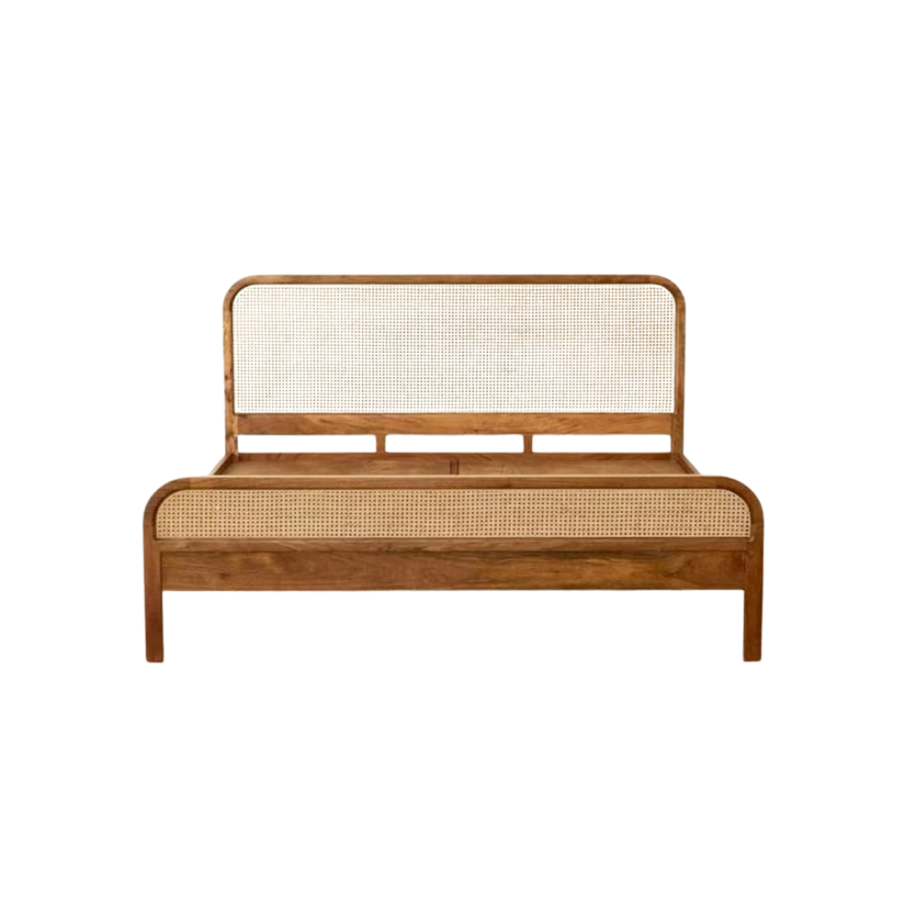 BED IN TEAK RATTAN NATURAL WOOD MALDIVES RESORT – RZL