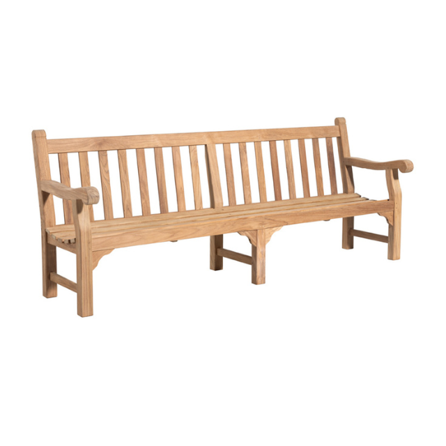 Straight Slat Teak Park Bench