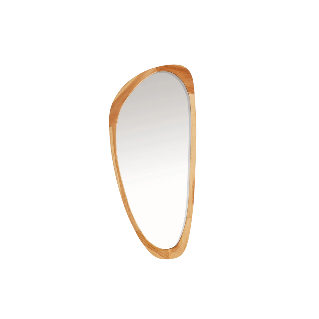 Organic Shape Aesthetic Wood Mirror