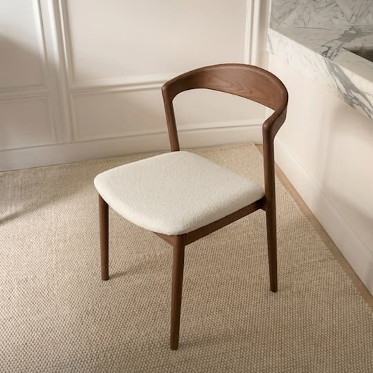 Sleepo Collection Casper Dining Chair Walnut_White - Sleepo