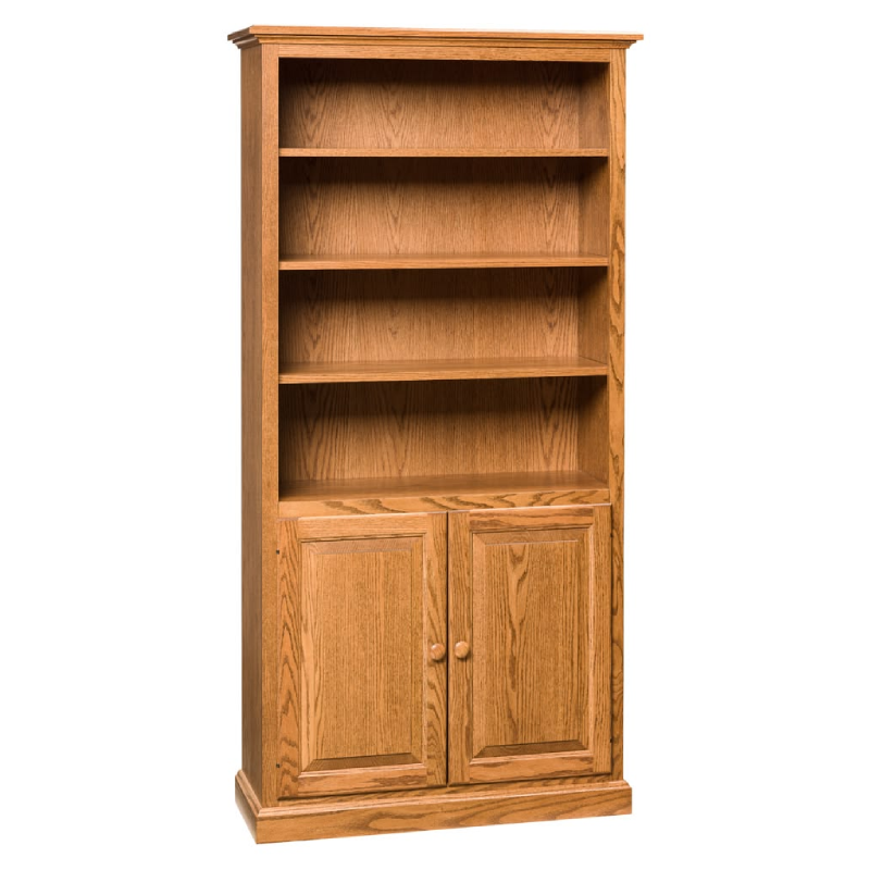 Teak traditional american bookcase cabinet